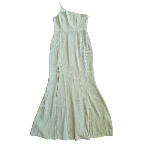 Dress The Population One Shoulder Maxi Dress Sage Green NWT Size L - Picture 1 of 4